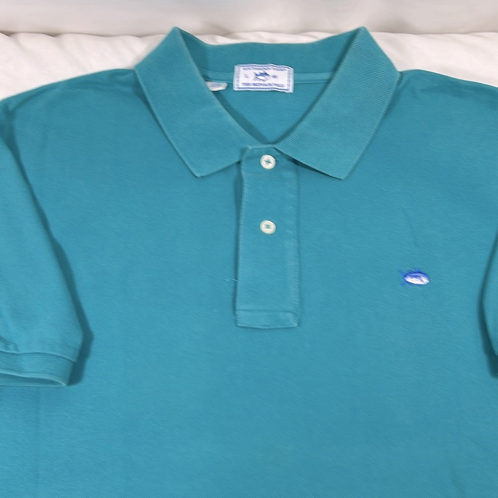 Southern Tide Men’s Teal Shortsleeve Skipjack Polo Size L